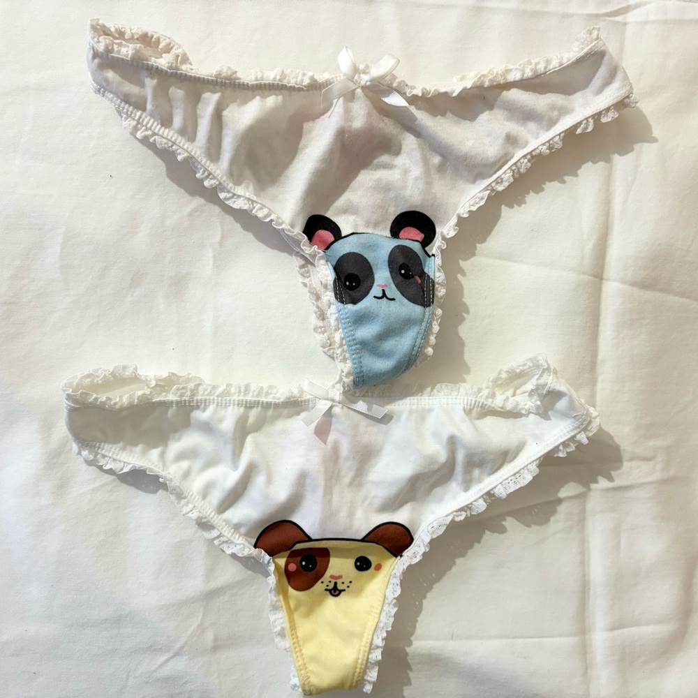 NWOT Sugar Thrillz Dolls Kill Little Party Animals Panty Set, Sz Small